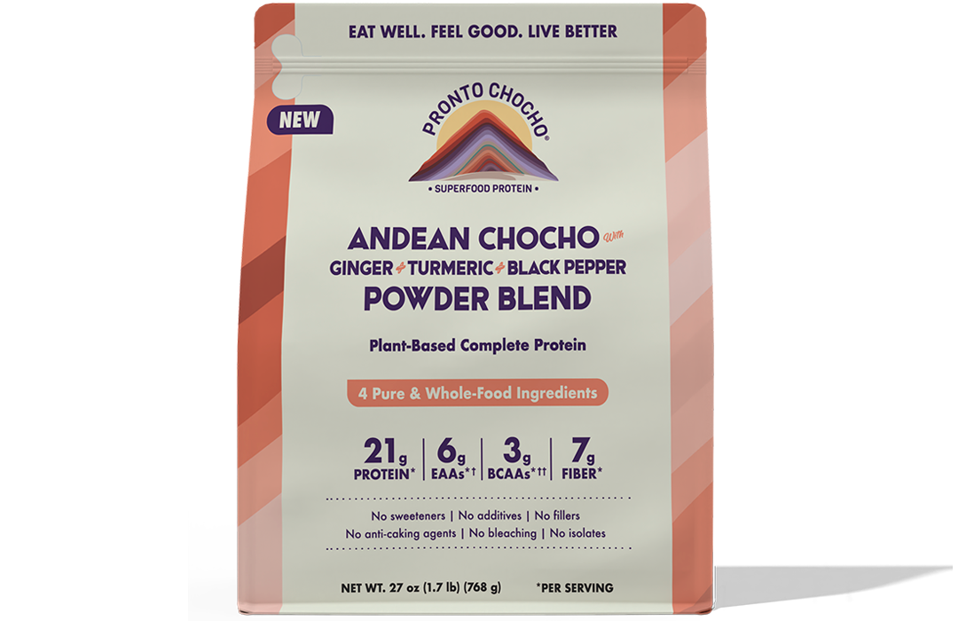 Andean Chocho with Ginger + Turmeric + Black Pepper Powder Blend